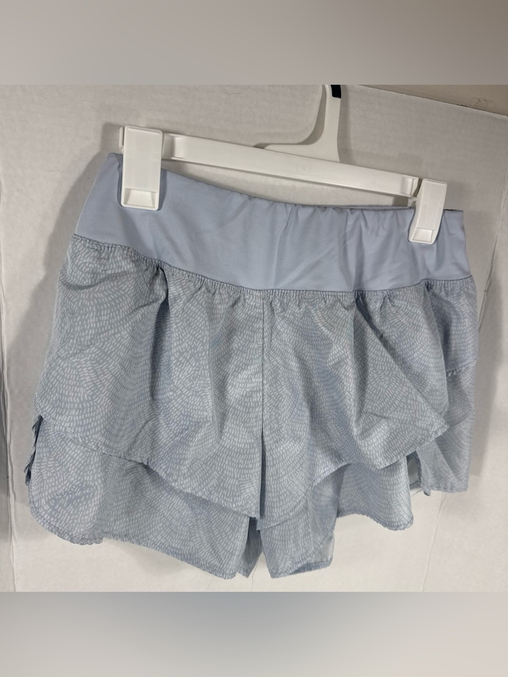 Light Blue Women’s Layered Athletic Shorts